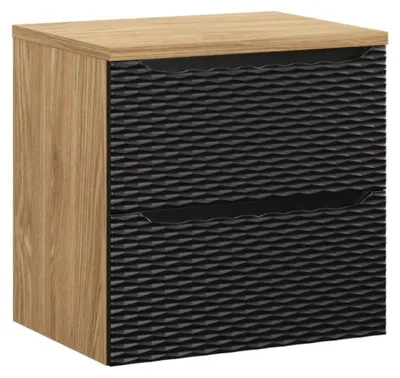 Produktbild von Badezimmer-Set YOKA schwarz: Unterschrank mit Schubladen 60 cm + Waschtischplatte