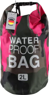 Produktbild von Schwimmbeutel Pink "Drybag" 28x18 cm (2er-Pack), wasserdichte Tasche für Sport und Freizeit, 2 Liter Packsack wasserfest, Beutel für Angeln