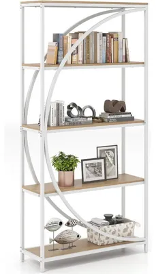Obrázek produktu pro Knihovna s 5 úrovněmi TF12895MP, 86 x 30 x 175 cm, bílá