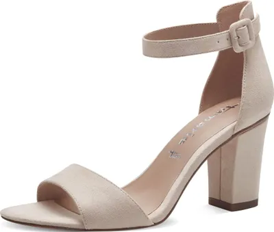 Produktbild von Tamaris Damen Sandalette Fesselriemen geschlossene Fersenpartie 1-28396-42, Größe:39 EU, Farbe:Beige