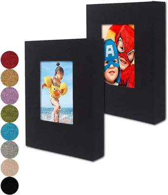 Obrázok produktu pre Čierne plátené fotoalbumy, sada 2 ks
