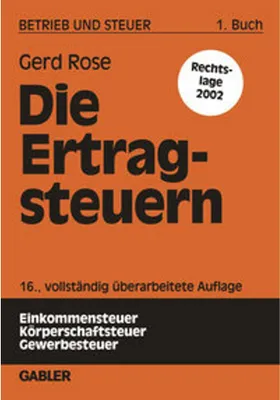 Obrázek produktu pro Die Ertragsteuern
