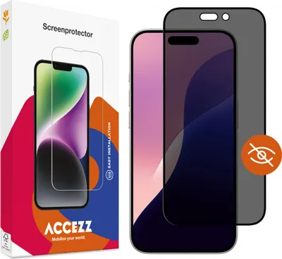 Immagine prodotto di iPhone 16 Pro Max Screenprotector: Accezz Gehard glas Privacy Screenprotector - Trasparente