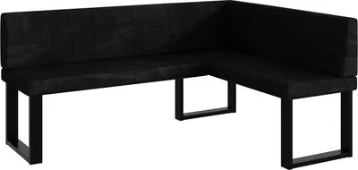 Produktbild von MEBLINI Eckbank für Esszimmer - Küchenbank - Essecke - Sitzecke Küche - PETER - U-Beine 128x168x87cm Rechts - Graphit Samt