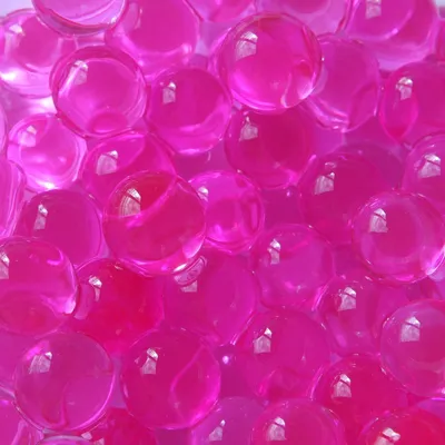 Produktbild von Wasserperlen in vielen Farben wählbar, Ø 10-12mm, Beutel mit ca. 35g, für 4 Liter Wasser | Aquaperlen | Gelee-Kristallkugeln | Vasenfüller | Aqualinos | Hydroperlen, Farbe:Transparent, Farbe:Gelb, Farbe:Pink