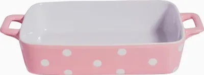 Produktbild von Isabelle Rose IR5453 - Auflaufform klein, rosa mit weißen Punkten, Polka dot