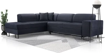 Produktbild von Ecksofa Eckcouch Schlafsofa L-Form Sofa ZAZA solar 99 links Wohnzimmersofa Schlafcouch Schlaffunktion Bettkasten