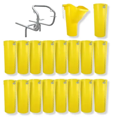 Produktbild von Sirl Profi XXL Bauschuttrutsche Schuttrutschen Schuttrohr SET (19-tlg. 18,98m)