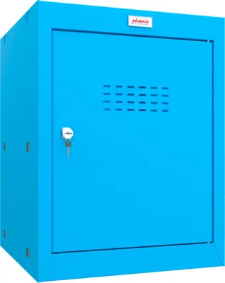 Produktbild von Phoenix CL0544BBK Würfel-Schließfach Cube Locker 66L Blau - Schlüsselschloss - Für Hause, Büro, Fitness, Schüle