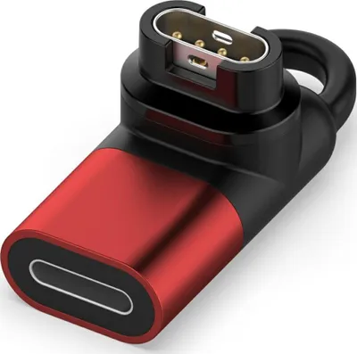 Productafbeelding van Lightning-adapter voor Garmin-horlogeladers, rood