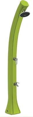 Produktbild von Solar Outdoor Dusche Happy 4x4 44L Formidra - 222x26x29cm Polyethylen HD Fußspülung + Mischbatterie + Duschkopf -. - Grün mit Fußspülung