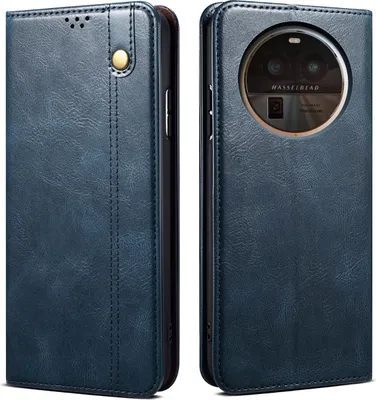 Produktbild von OPPO Find X6 Pro Hülle, Leder Flip Brieftasche Schutzhülle mit Standfunktion für OPPO Find X6 Pro Blau