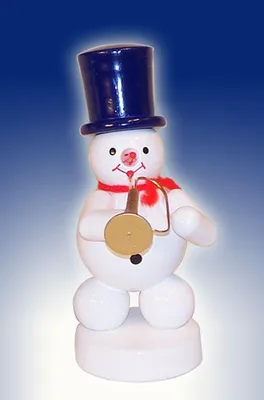 Produktbild von Schneemann Musikant mit Trompete (8cm) von Zenker Volkskunst