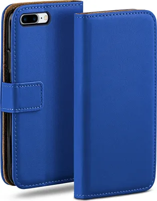 Produktbild von moex® Book Case kompatibel mit iPhone 7 Plus / iPhone 8 Plus - Hülle 360 Grad klappbar, Blau