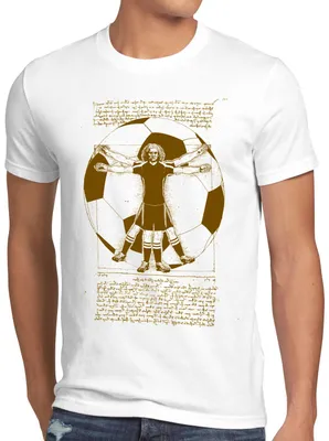 Produktbild von BaumwolleCloud Vitruvianischer Fußballer Herren T-Shirt spieler mannschaft