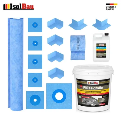 Dichtset Flüssigfolie 25 kg Innenecke Dichtfolie Dichtband Isogrund Dichtbahn