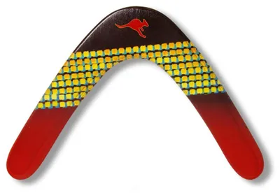 Produktbild von Boomerang Fan Holzboomerang links 32cm schwarz 25m Reichweite Spielzeug