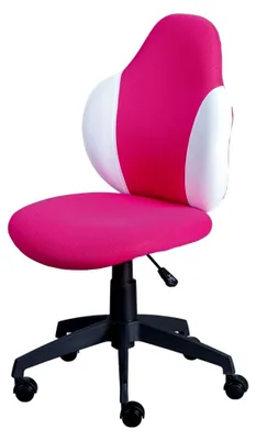 Produktbild von Höhenverstellbarer Kinderschreibtischstuhl Astrid in Himbeer/Weiß mit ergonomischer Rückenlehne