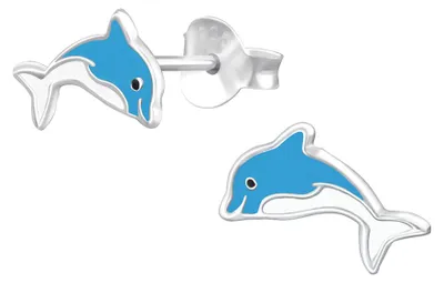 Produktbild von Kinder Ohrstecker Silber „Delfin“