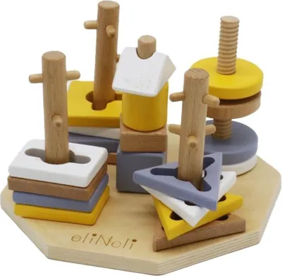 Produktbild von eliNeli Holzsteckspiel – Formen