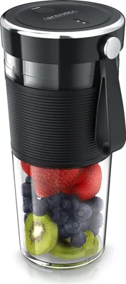 Produktbild von Arendo Smoothie-Maker to go mit Akku, kompakter tragbarer Mixer, Mobiler mini Standmixer, 100 W, Blender ideal für Smoothies Protein-Shakes für unterwegs Reisen Urlaub
