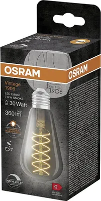 Immagine prodotto di OSRAM 1906 Filamento LED 7,8W 360lm E27 1.800K fumo