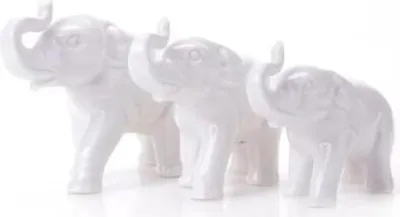 Produktbild von Porzellanfiguren Elefanten-Serie, 3er Set weiß 6-8 cm