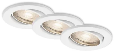 Immagine prodotto di Lampade da incasso LED orientabili Set da 3 GU10 5 W bianco IP23 metallo Briloner