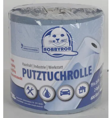 Produktbild von 6x 400 Blatt XXL-Putztuchrolle Papiertücher Einweg Küchenrolle 19x24cm