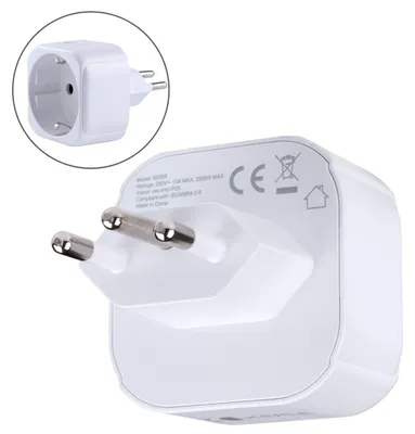 Productafbeelding van Reisadapter Type N voor EU, 3-pins Brazilia/Zuid-Afrika