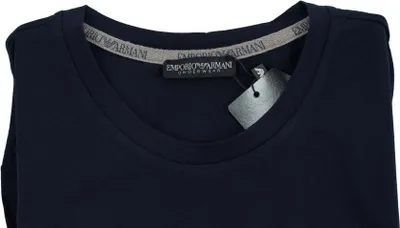 Produktbild von Emporio Armani Herren Pyjama lang Schlafanzug Rundhals in Blau Gr. M
