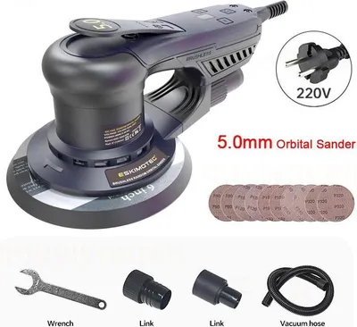 Produktbild von Exzenter Auto Poliermaschine - DA Exzenterschleifer 350W - 150 mm Stützteller - 5,0 mm Hub - 220V EU-Stecker - SV1500