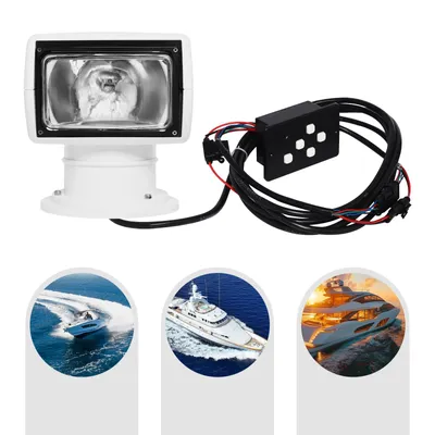 Produktbild von Marine Suchscheinwerfer Mit Fernbedienung 100W 12V Boot LKW Strahler 360º Arbeiten Spotlight