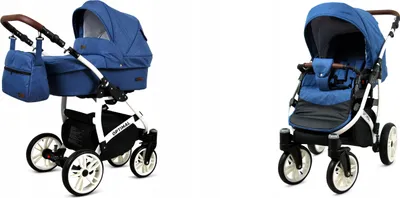 Produktbild von BabyLux® Optimal | 2in1 Kinderwagen Set | Blue Flex | Kombikinderwagen | Kinderwagenset | Buggy