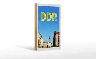 Produktbild von Holzschild Reise 12x18 cm Berlin Deutschland Fernsehturm DDR