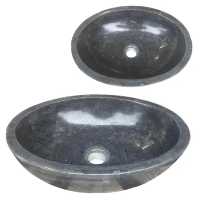 Immagine prodotto di Lendo Online Washbasin Marble 40x30x12 cm Ovale Nero