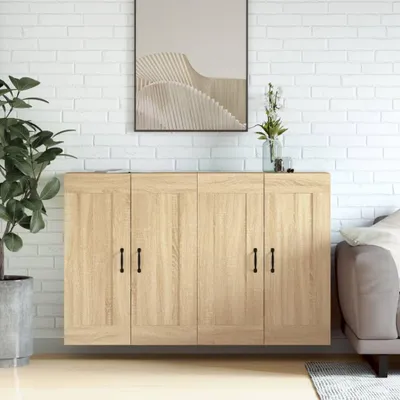 Produktbild von vidaXL Wandschränke 2 Stk. Sonoma-Eiche Holzwerkstoff