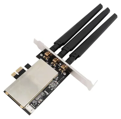 Obrázok produktu pre Sieťová karta BCM43570 PCIe x1 s 3 anténami, 2,4 GHz, 5 GHz, 1200 Mb/s, Bluetooth 4.1 pre stolný počítač s Windows 10