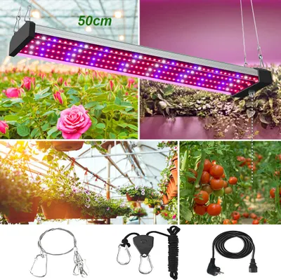 Produktbild von LED Pflanzenlampe Vollspektrum 192 LEDs 50cm,Led Grow Lampe mit Kettenschalter,Wachstumslampe für Zimmerpflanzen Gewächshaus