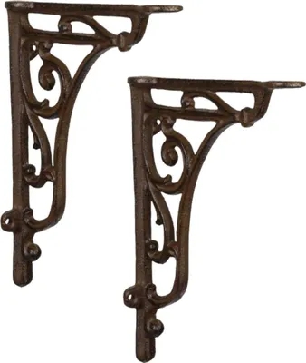 Produktbild von Regalhalter Regalträger Eckwinkel Gusseisen #45422 2er Set