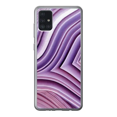 Produktbild von MuchoWow® Handyhülle Schutzhülle Hülle für Samsung Galaxy A52 5G Naturstein - Nahaufnahme - Weiß Silikon Softcase Handy Hülle - Umschlag