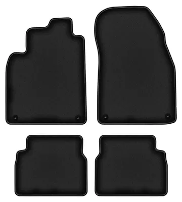 Image de Tapis de sol en moquette pour Saab 9-3 II Y3SF 2002-2014 (break/berline) – jeu 4 pièces, noirs, sur mesure – Wielganizator DURBAN