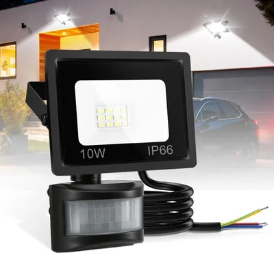 Produktbild von Faziango LED Strahler mit Bewegungsmelder 4X 10W, IP66 Wasserdicht, Gartenstrahler, 6000K LED Fluter