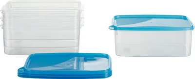 Produktbild von MiraHome Vorratsdosen Sets verschiedene Größen rechteckig blau – Vorratsdosen mit Deckel Luftdicht – Gefrierdosen für Mealprep – Austrian Quality