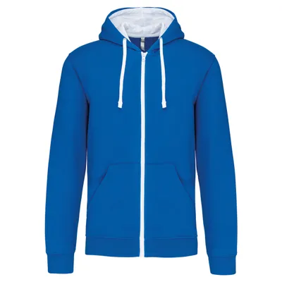 Produktbild von Kariban HERREN-KAPUZENSWEATSHIRT BICOLOR mit Reißverschluss