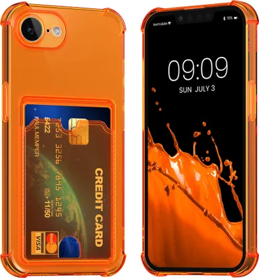 Produktbild von kwmobile Hülle mit Kartenfach kompatibel mit Apple iPhone 17e / iPhone 16e - Handyhülle iPhone 17e / iPhone 16e mit Kartenfach - Soft Case in Fruity