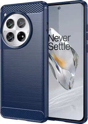 Produktbild von Hülle für OnePlus 12 Carbon-Faser Weich TPU Silikon Stoßfest Handyhülle Blau