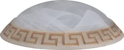 Produktbild von Lampenglas Ersatzglas Ø 300mm Leuchtenglas weiß-braun Opalglas rund Glasschirm