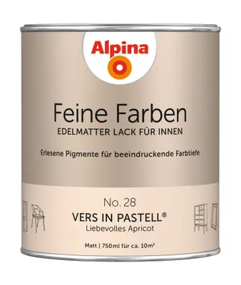Produktbild von Alpina Feine Farben Lack No. 28 Vers in Pastell - apricot 750 ml