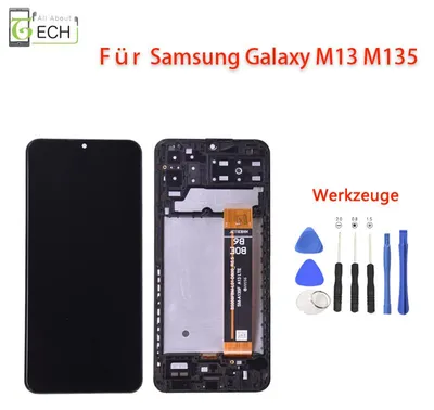Produktbild von Für Samsung Galaxy M13 M135F LCD Display Rahmen Touchscreen Schwarz